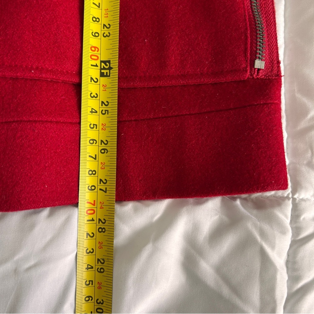 Tommy Hilfiger Women’s Small Wool Blend Coat Jacket Red Hooded Preppy Church EUC - Picture 14 of 15